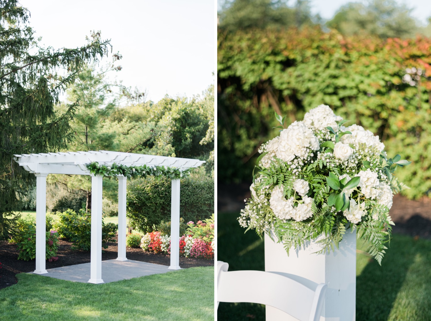 blue bell country club fall wedding ceremony