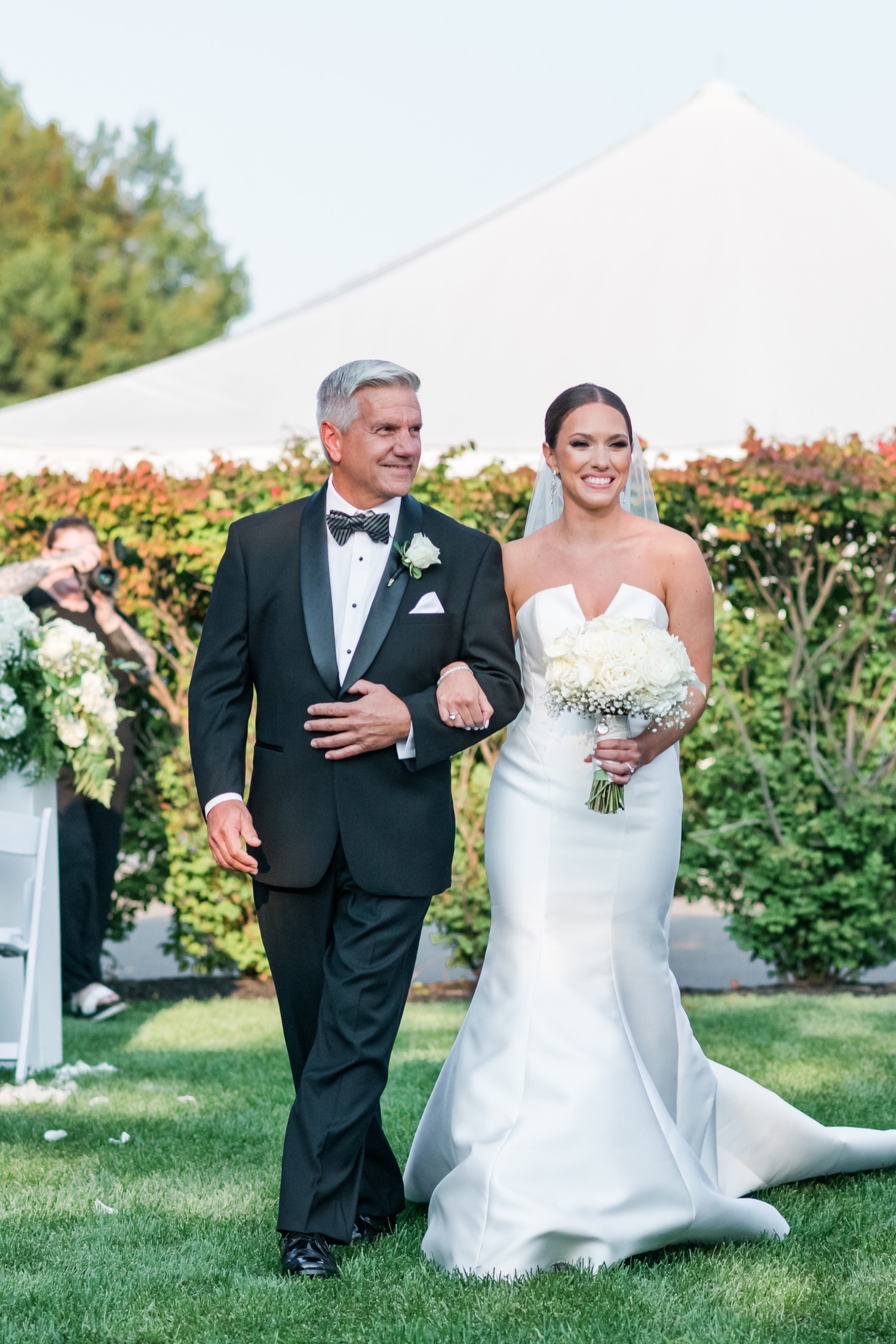 blue bell country club fall wedding ceremony